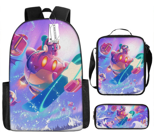 Nueva Mochila Escolar Con Patrón De Dibujos Animados De Kirby Y Forgotten Land