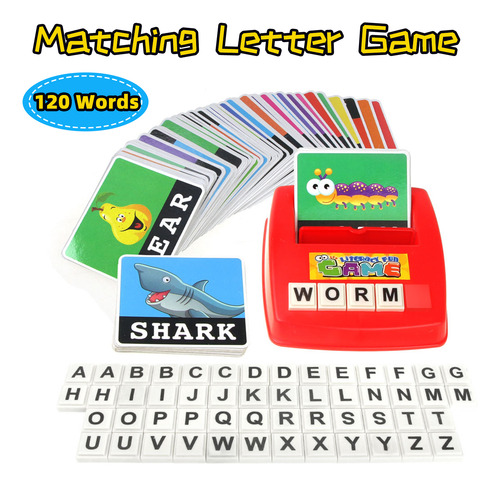 Juego De Alfabeto: 52 Bloques De Letras Y 60 Tarjetas De Pal