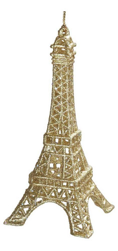 Ornamento - Torre Eiffel - Adorno Acrlico Con Purpurina Dora