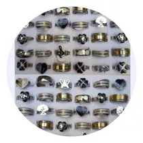 Comprar Anillos Acero Quirurgico Lote De 12 Anillos A Eleccion
