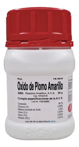comprar Óxido De Plomo R. A. 25g Fagalab