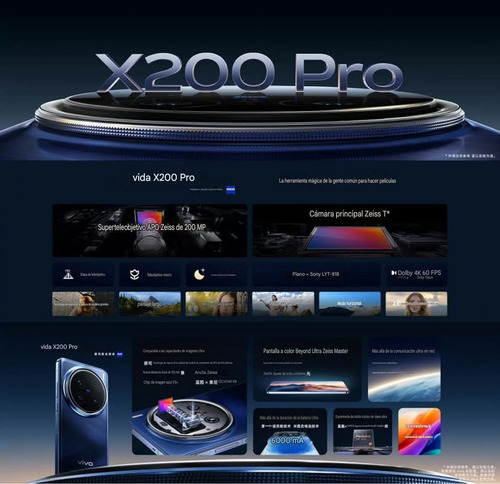 Vivo X200 Pro, 12 Gb - 256 Gb, Dual Sim, Nuevo Y Sellado De Contado (más Barato Dentro De Esta Publicación) Y Msi (el Más Caro). Azul Marino