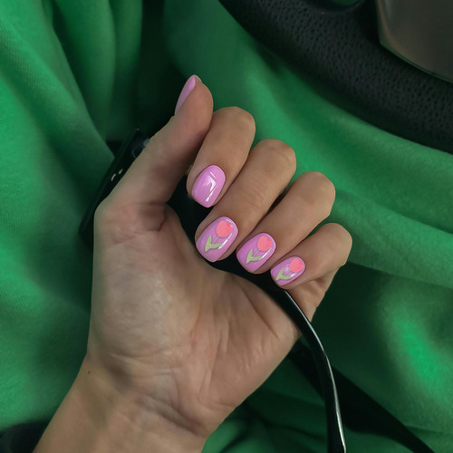 Adhesivos Autoadhesivos Para Uñas Con Forma De Tulipán, Esta