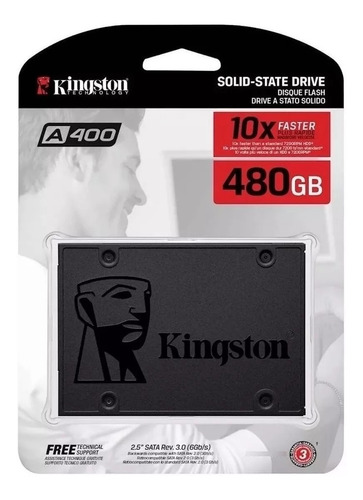 Disco Solido Kingston 480gb Ssd A400 Sata3 6 Gb/s