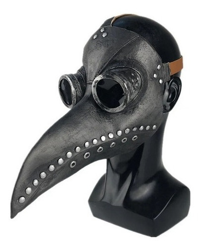 Black Plague Doctor Máscara Con Pico Para Halloween