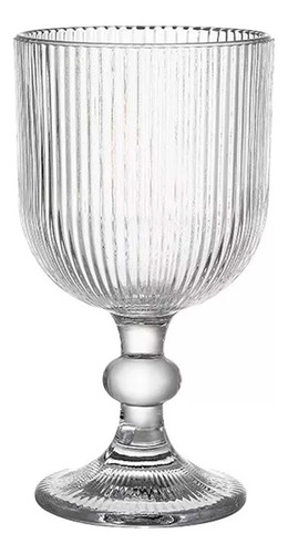 Conjunto 6 Taças 400ml Rayé Vidro Lapidado Elegante E Fino
