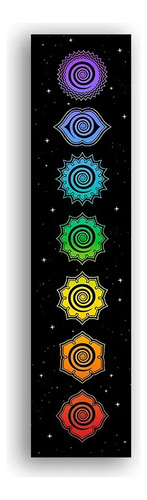 Tapiz Pared Mural Tela Chakras Arcoiris Budismo Yoga 140x40