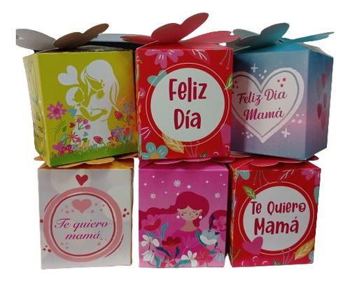 Cajas Día De La Madre 14x12,5cm Pack 12 Unidades 