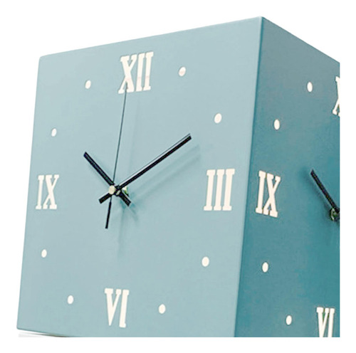 Reloj De Pared De Esquina De 10,2 Pulgadas, Reloj Azul