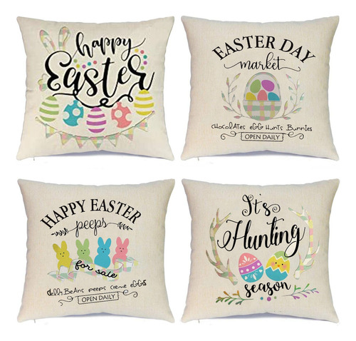 Funda Lateral De Lino Con Estampado De Pascua Body Pillow