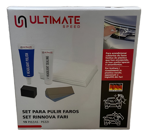 Kit Para Restaurar Y Pulir Faros Con Polimero Liquido Aleman