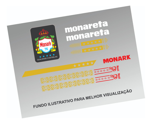 Adesivo Para Monark Monareta 1976 - Frete Grátis