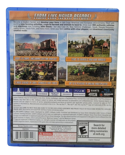 Jogo Farming Simulator 19 Ps4 Original Mídia Física (Usado)