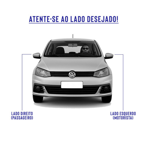 Lente Espelho Retrovisor Com Base Gol G2 Azul Lado Esquerdo
