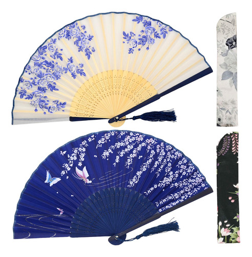Abanico Plegable De Mano For Mujer, Abanico Chino Japonés