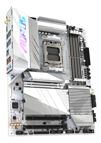 Placa Mãe Gigabyte X670e Aorus Pro X Wifi Amd Am5 Atx Ddr5 Cor Branco