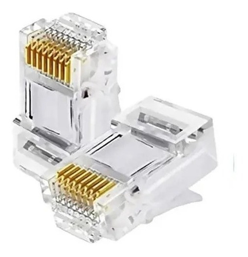 Conector Cat6 Rj45 Blindado Pacote Com 10 Unidades