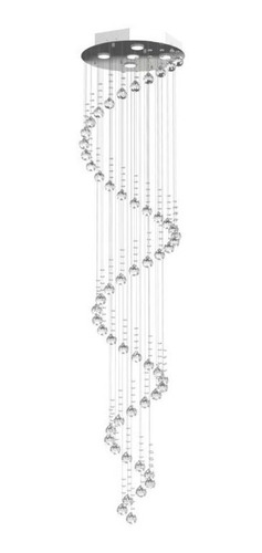 Lustre Cristal Espiral 40cm - Escada Pé Direito Duplo E40