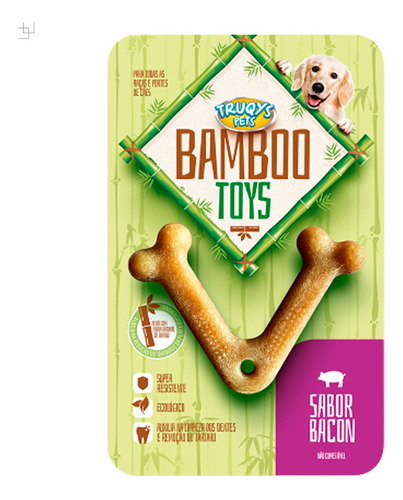 Brinquedo Mordedor Osso Bamboo Para Cachorros Truqys Pet