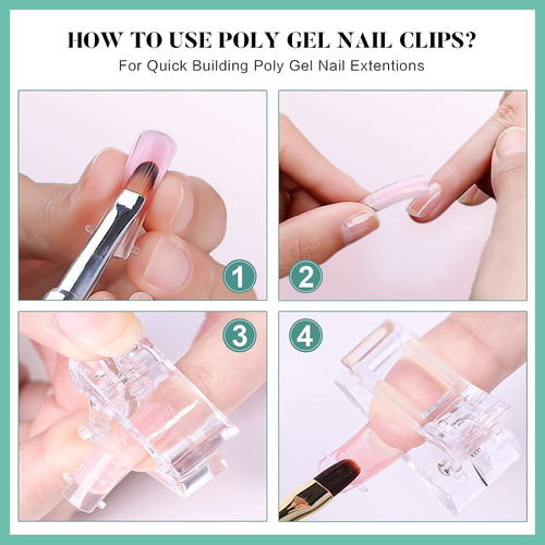Kit De Uñas Polygel Con Lampara Led Multicolor