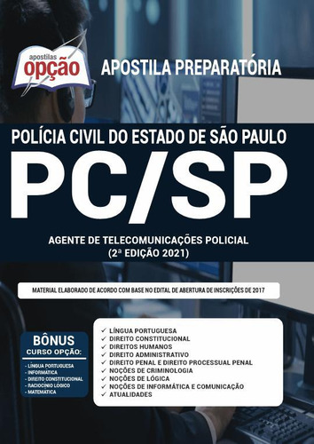 Apostila Pc Sp - Agente Telecomunicações Policial São Paulo