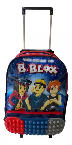 Kit Mochila Escolar Rodinha Infantil Menino B-BLOX Pop It