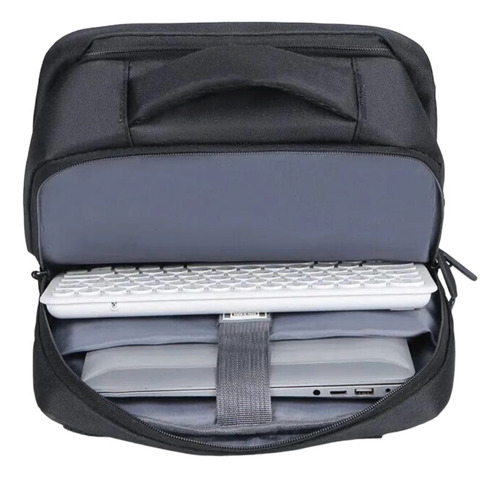 Mochila Bolso Notebook Básica Usb Black Compacta 41x28x9