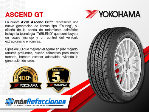 Llanta 185/55r16 Yokohama Ascend Gt 83h