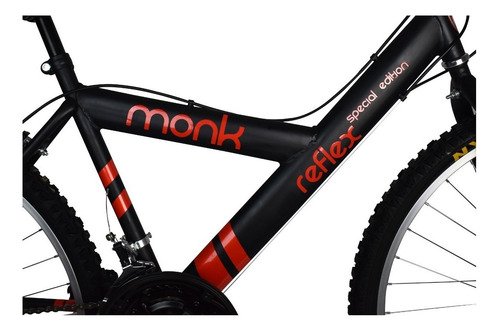 Imagen 2 de 6 de Mountain bike Monk Starbike Reflex 2020 R26 18v frenos v-brakes color negro/rojo