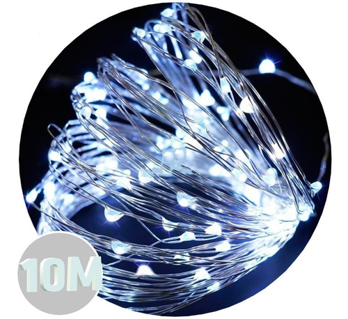 Alambre Luces Led 10 Metros Cable Tira Led Hilo Pilas