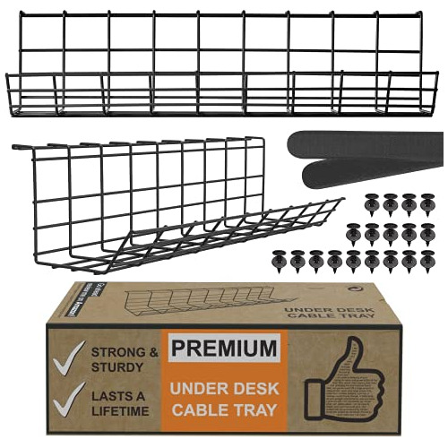 Bandeja De Administración De Cables Debajo Del Escrito...