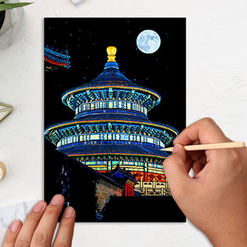 Juego De 4 Hojas De Papel Para Rascar, Papel Para Pintar,