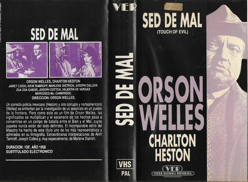 Sed De Mal Vhs Touch Of Evil Orson Welles Charlton Heston