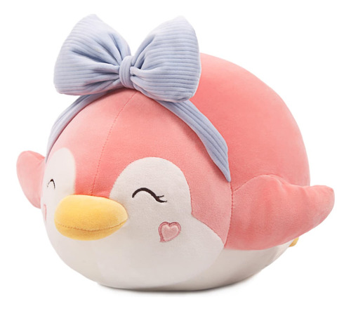 Arelux Almohada De Peluche De Pinguino Rosa, Almohada De Pel