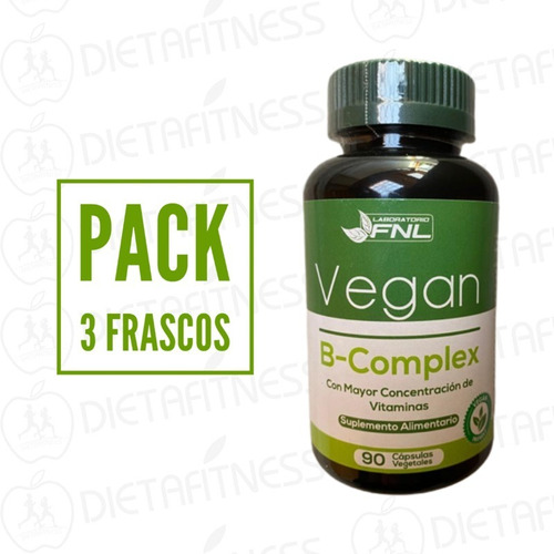 Vegan B Complex Vegano Fnl Complejo B B12 Pack 3 Frascos