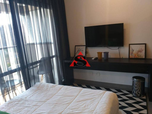 Studio Com 1 Dormitório Para Alugar, 30 M² Por R$ 2.550,00/mês - Brooklin - São Paulo/sp - St0173