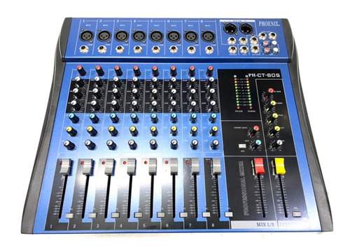 Mesa De Som Phoenix 8 Canais Balanceada Com Efeito 110v Novo