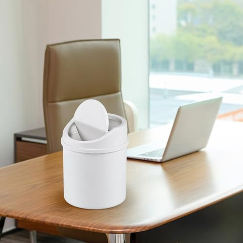 Mini Cubo De Basura De Escritorio 0.5 Litros Blanco