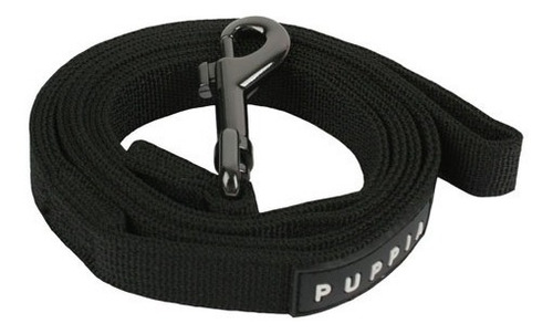 Puppia Correa Two-tone Lead Negra Doble, Fuerte Y Firme 