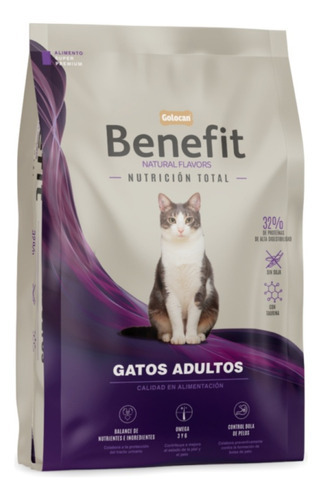 Alimento Benefit Golocan Nutricion Total Gato Adulto 7.5kg