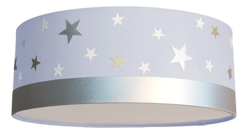 Luminária Plafon Infantil Estrelas Azul Bebê 50x15