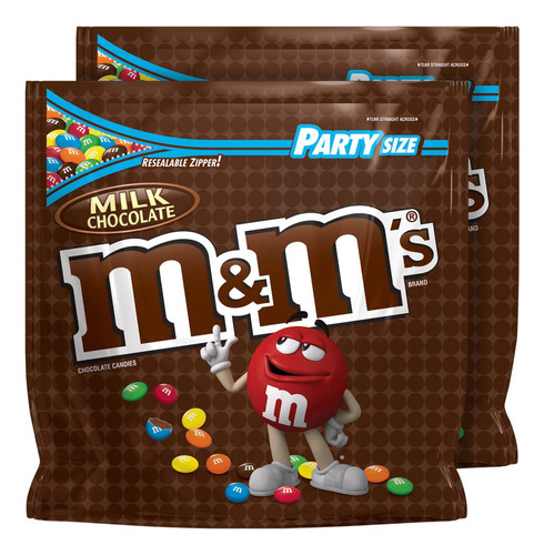 M&m's Caramelos De Chocolate Con Leche, Tamao De Fiesta, Bol