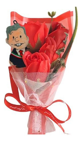 Amlo Ramo De Peluches Amlo+caja De Regalo Lopez Obrador 