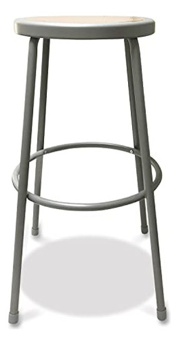 Alera Aleis6630g Taburete Industrial De Metal Sin Respaldo D