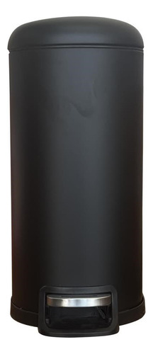 Bote De Basura Metálico 10l Negro Con Pedal