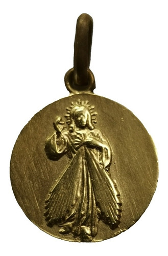 Medalla Oro 14k Señor Misericordia #1175 Bautizo Comunión 