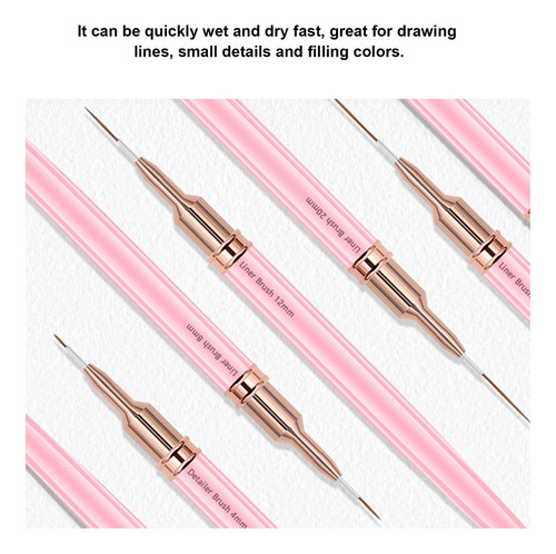 G Lápiz De Uñas Art Liner, Pincel Acrílico Uv, Herramienta