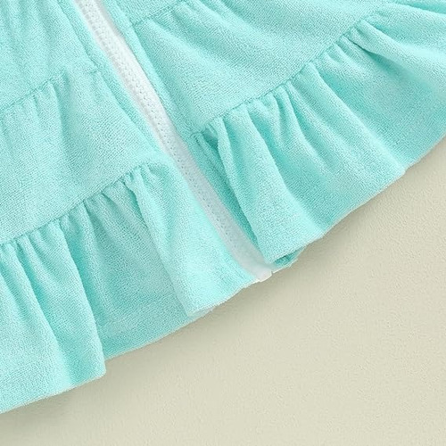 Bata De Baño Para Playa, Niñas, Con Capucha Y Cierre
