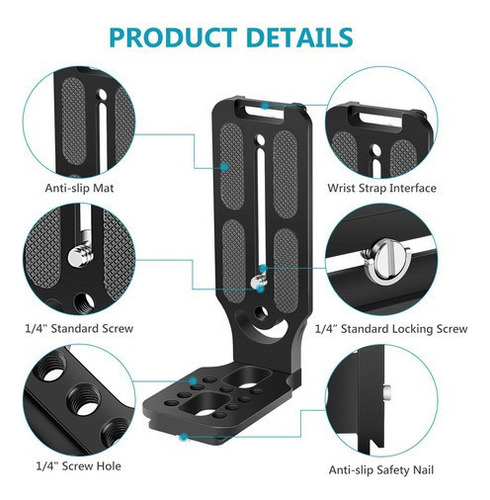 I Neewer Qr Placa Soporte Cámara Vertical En Forma De L
