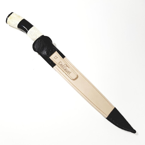 Faca Gaúcha Churrasco 12p Inox Chifre Osso Curvo Cascavel